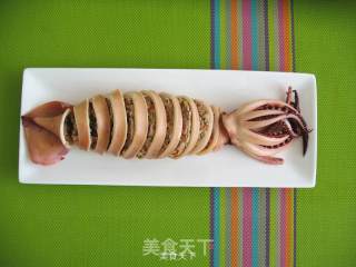 肉馅酿鱿鱼的做法步骤：7