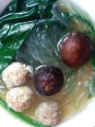 菠菜肉丸汤的做法步骤：6