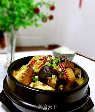 小花菇炖豆腐的做法步骤：10