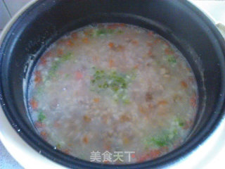 双米羊肉真姬菇粥的做法步骤：8