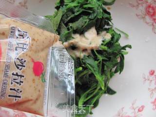 桃花朵朵之沙拉汁苜蓿的做法步骤：6
