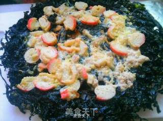 蟹柳紫菜烙的做法步骤：7