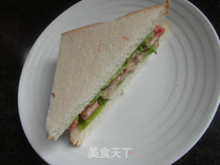 黑胡椒火腿鸡蛋三明治的做法步骤：10
