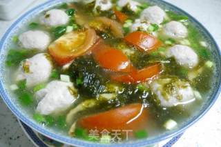麦金镇丸子西红柿紫菜汤的做法步骤：6