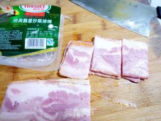 培根炒莴笋的做法步骤：2