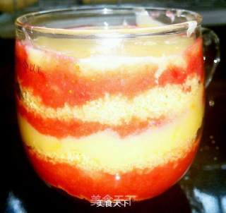 草莓柠檬酱松糕的做法步骤：3