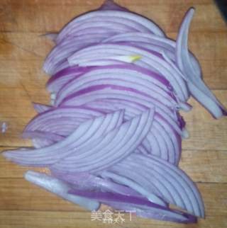 绿甘蓝紫洋葱蕨根粉的做法步骤：2