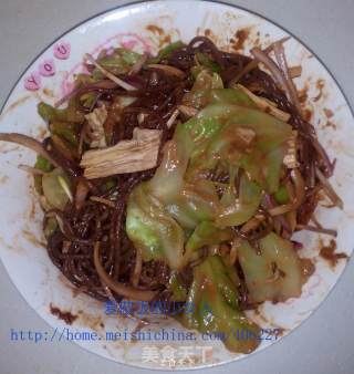 绿甘蓝紫洋葱蕨根粉的做法步骤：5