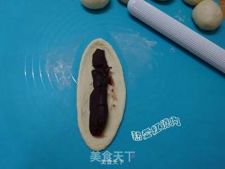 沙拉豆沙排包的做法步骤：9