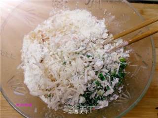 虾皮萝卜香煎饼的做法步骤：5