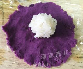 紫薯糯米茶巾绞的做法步骤：8