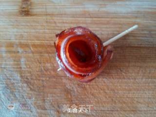 玫瑰花培根卷的做法步骤：7
