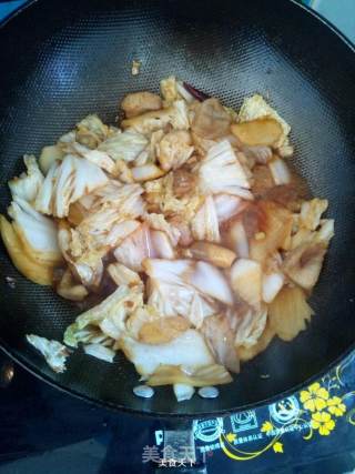 白菜五花肉冻豆腐的做法步骤：3