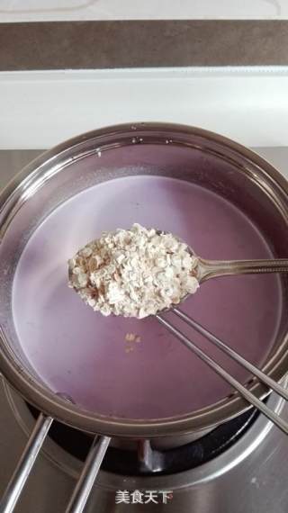 紫薯燕麦牛奶羹的做法步骤：3
