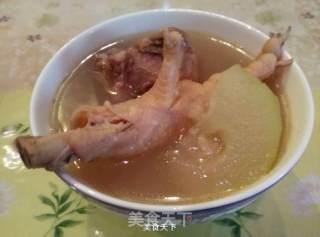 节瓜眉豆猪骨鸡脚汤的做法步骤：5