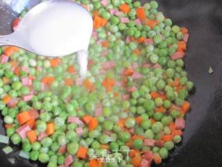 让孩子喜欢的---火腿豌豆的做法步骤：7