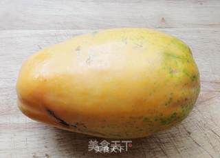 椰汁木瓜西米露的做法步骤：1