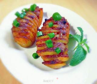 烧烤酱版风琴土豆的做法步骤：8