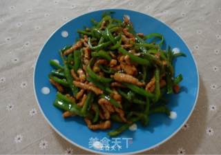 青椒肉丝的做法步骤：9