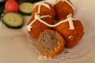 黄金牛肉丸的做法步骤：4