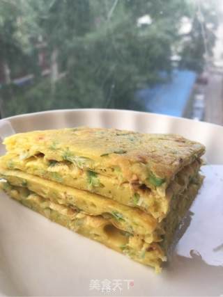 槐花蛋饼的做法步骤：11