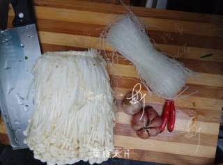 蒜茸粉丝金针菇的做法步骤：1