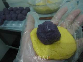 紫薯南瓜饼的做法步骤：8