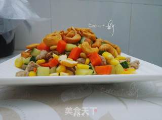 腰果拌三丁的做法步骤：8