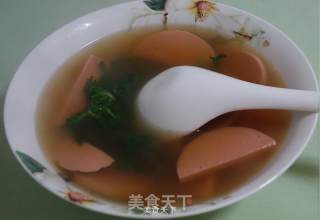 火腿肠茼蒿汤的做法步骤：7