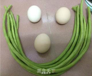 豆角炒蛋的做法步骤：1