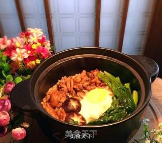 香菇滑鸡煲仔饭的做法步骤：18