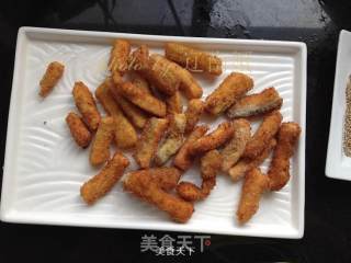脆炸三文鱼的做法步骤：7