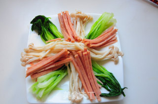 清爽凉拌油菜海鲜菇的做法步骤：7