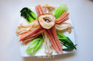 清爽凉拌油菜海鲜菇的做法步骤：8