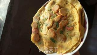 火腿鸡蛋饼的做法步骤：6