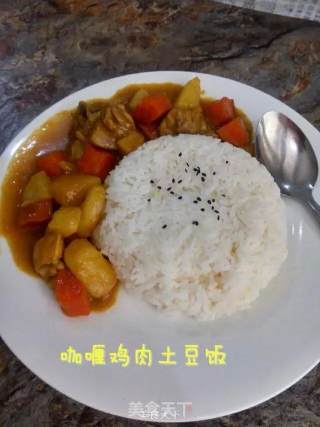 咖喱土豆鸡肉饭的做法步骤：5