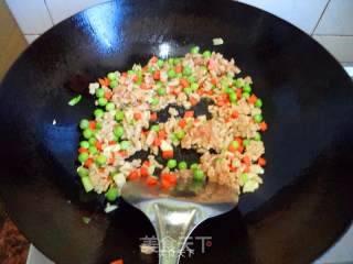 豌豆肉末烧豆腐的做法步骤：5