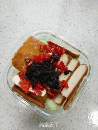 丝瓜蒸豆干的做法步骤：3