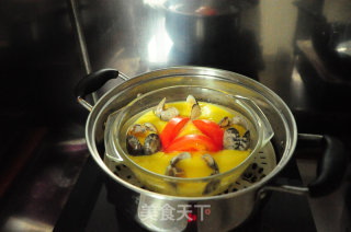 番茄花蛤蒸蛋的做法步骤：11