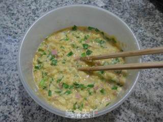 韭菜火腿片馒头煎糕的做法步骤：11