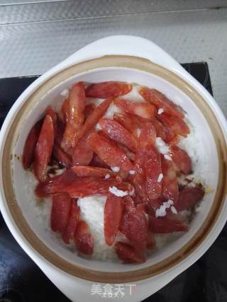 广式腊肠煲仔饭的做法步骤：5