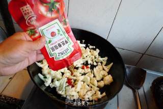 茄汁花菜肉丝的做法步骤：5