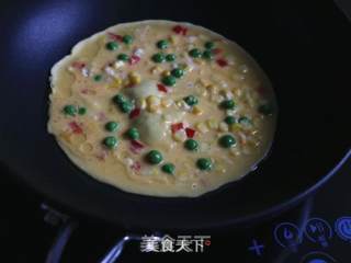 能量早餐田园芝士蛋饼的做法步骤：4