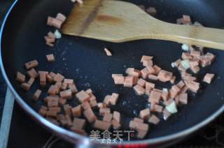 火腿玉米丁的做法步骤：2