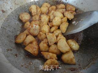 海鲜酱炒墨鱼丸的做法步骤：7
