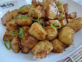 海鲜酱炒墨鱼丸的做法步骤：10