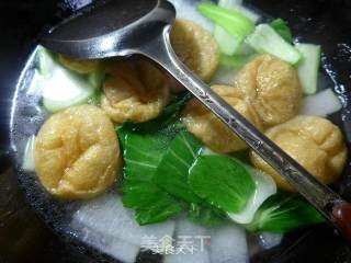 油面筋青菜冬瓜汤的做法步骤：7