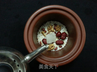 #高考倒计时营养早餐#最佳补脑滋养早餐核桃花生粥的做法步骤：10