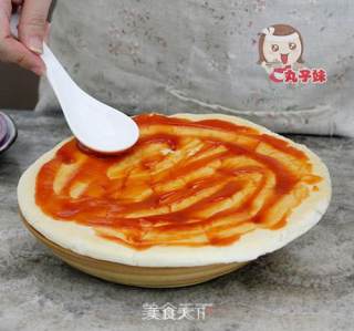 简易牛肉丸比萨的做法步骤：3
