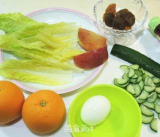 橙香鲜虾沙拉的做法步骤：1